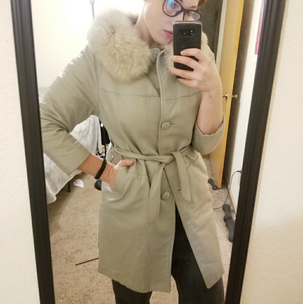 Vintage 1960s Leather Coat